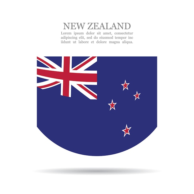 Ícone de vetor de bandeira nacional da nova zelândia