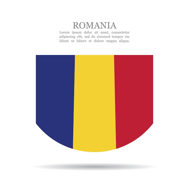 Vetor Ícone de vetor de bandeira nacional da romênia
