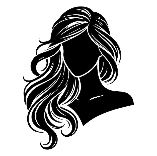 Ícone de vetor de cabelo feminino