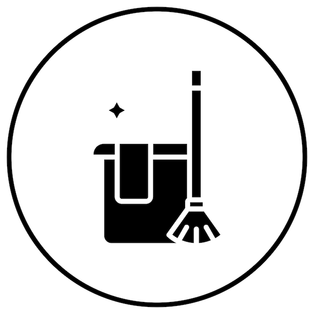 Vetor Ícone de vetor de casa limpa pode ser usado para o conjunto de ícones de limpeza da casa