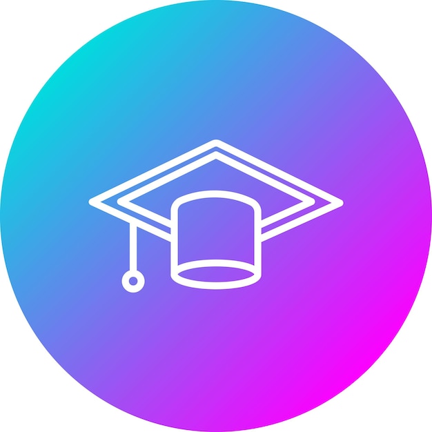 Vetor Ícone de vetor de chapéu de graduação pode ser usado para o conjunto de ícones de educação