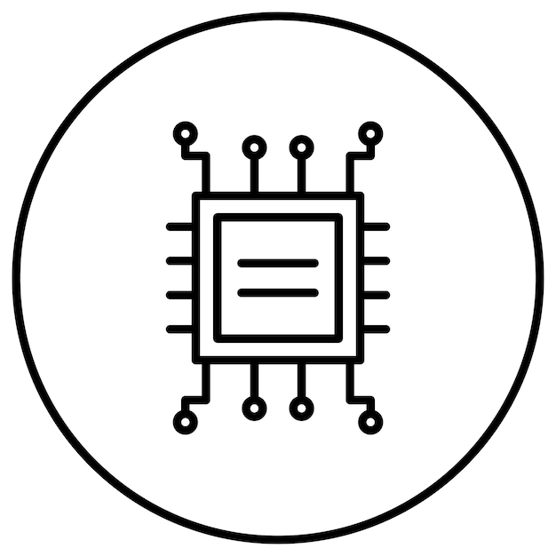 Vetor Ícone de vetor de circuito elétrico pode ser usado para o conjunto de ícones de educação