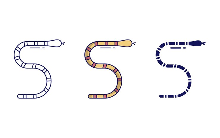 Vetor ícone de vetor de cobra de contorno