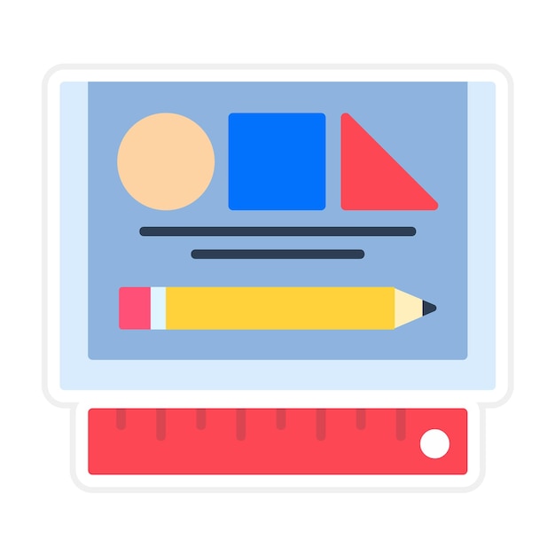 Vetor Ícone de vetor de desenho pode ser usado para back to school iconset