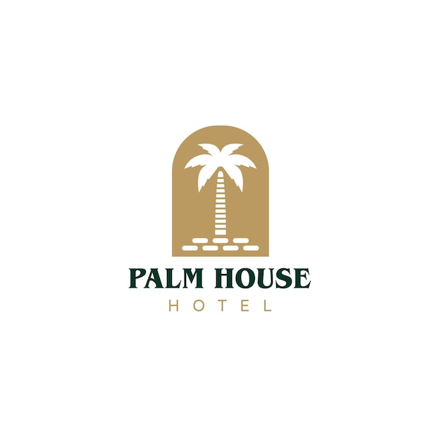 Ícone de vetor de design de logotipo da palm house