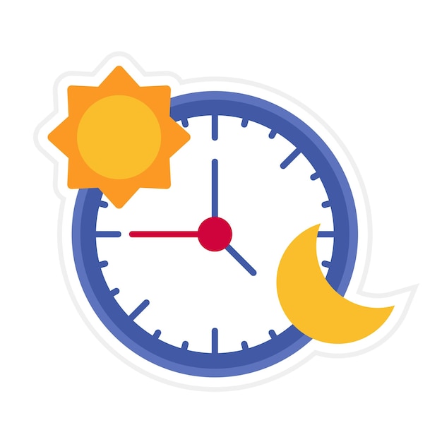 Vetor Ícone de vetor de dia e noite pode ser usado para o conjunto de ícones de hora e data
