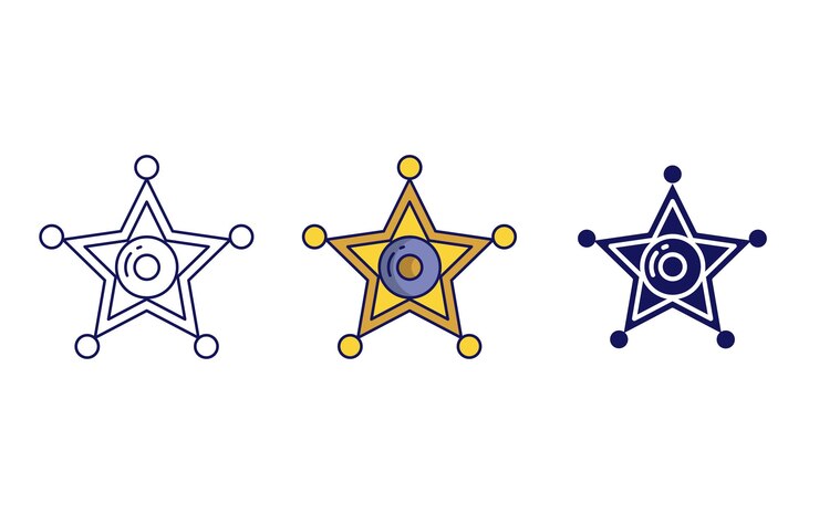 Vetor ícone de vetor de distintivo de xerife