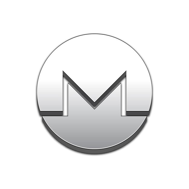 Ícone de vetor de estilo 3d na moda da moeda Monero