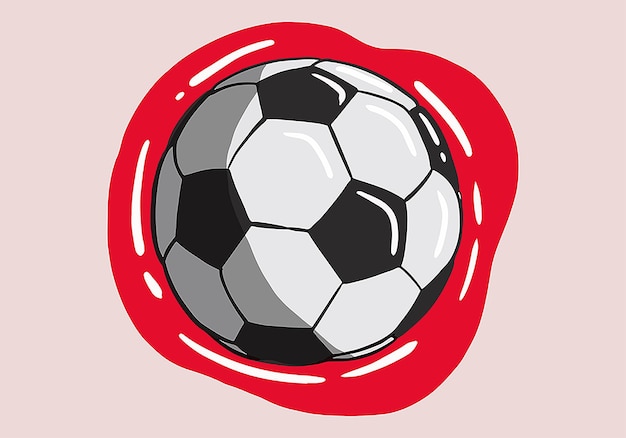 Homem Segurando Um Ícone De Desenho Animado Bola De Futebol Sobre Fundo  Branco. Design Colorido. Ilustração Vetorial Royalty Free SVG, Cliparts,  Vetores, e Ilustrações Stock. Image 77330876