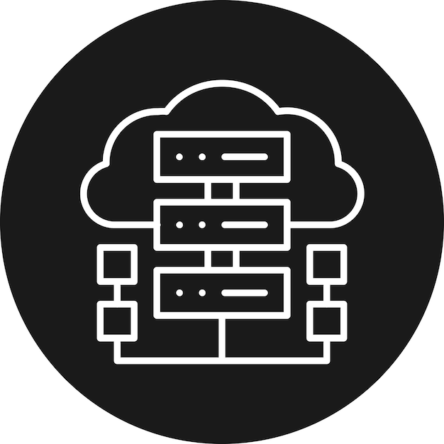 Ícone de vetor de hospedagem da Web Pode ser usado para o conjunto de ícones da Web Hosting