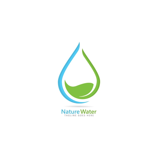 ícone de vetor de logotipo de água natural
