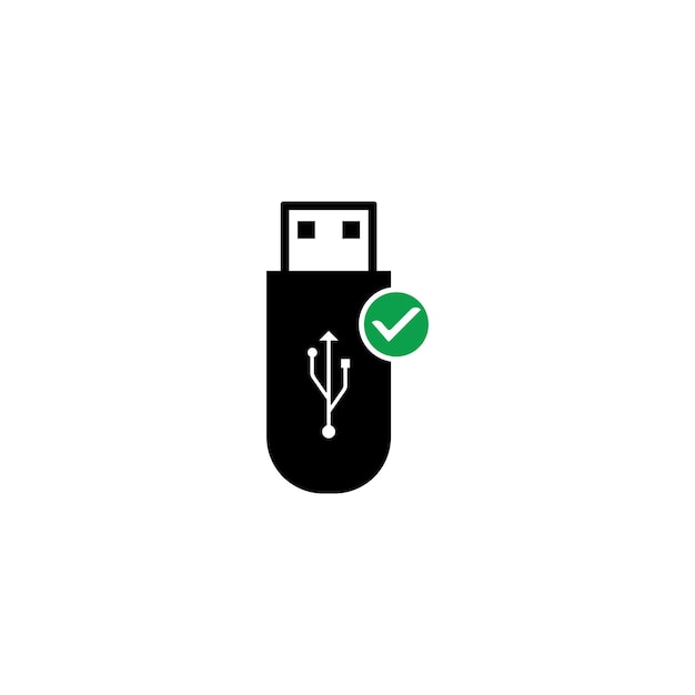 Ícone de vetor de logotipo de símbolo usb