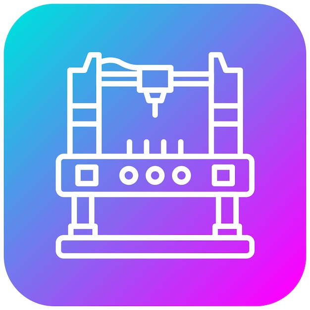 Vetor Ícone de vetor de máquina cnc pode ser usado para impressão de iconset