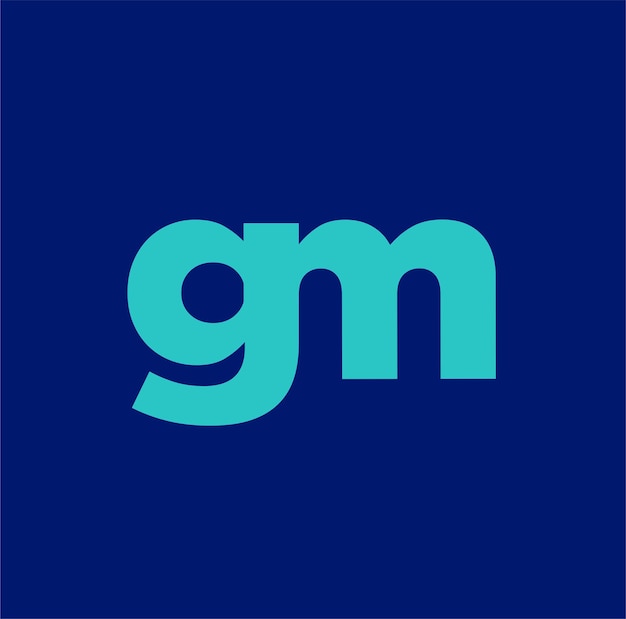 Ícone de vetor de marca gm tipografia gm