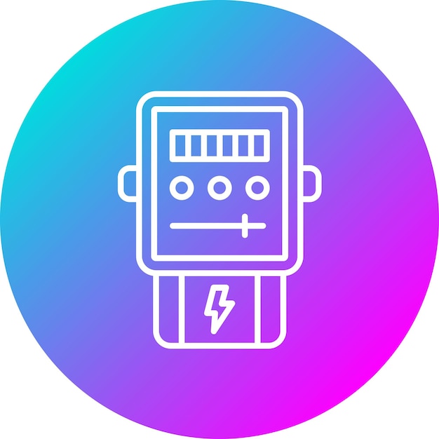 Ícone de vetor de medidor elétrico pode ser usado para o conjunto de ícones de ferramentas de eletricista