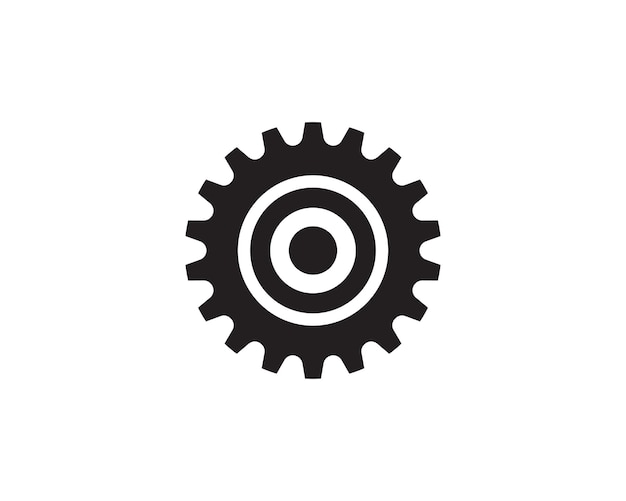 Ícone de vetor de modelo de logotipo de engrenagem