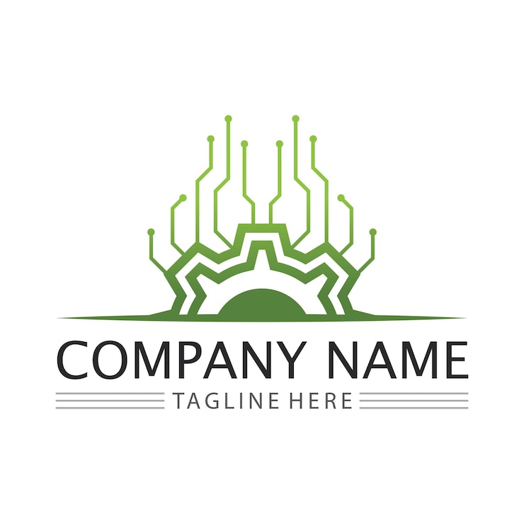 Vetor ícone de vetor de modelo de logotipo de engrenagem