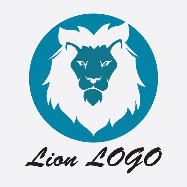 Ícone de vetor de modelo de logotipo de leão