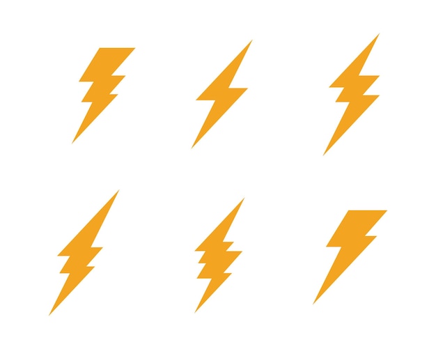Ícone de vetor de modelo de logotipo lightning