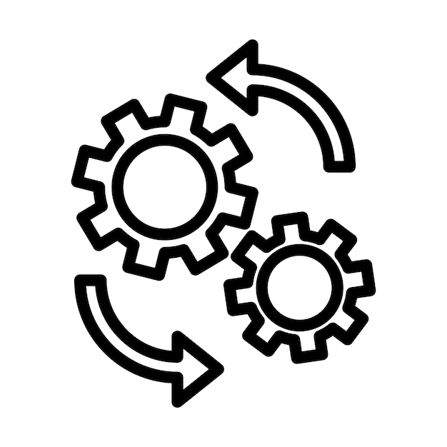 Ícone de vetor de processamento