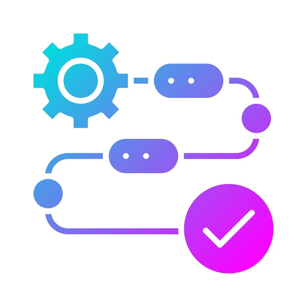 Ícone de vetor de processo pode ser usado para o conjunto de ícones de habilidades de vida