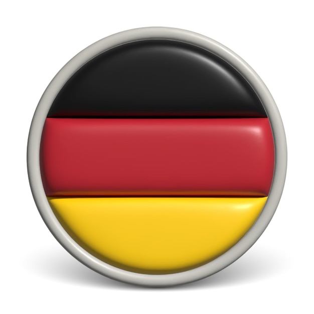 Ícone de vetor de renderização de argila bandeira da alemanha