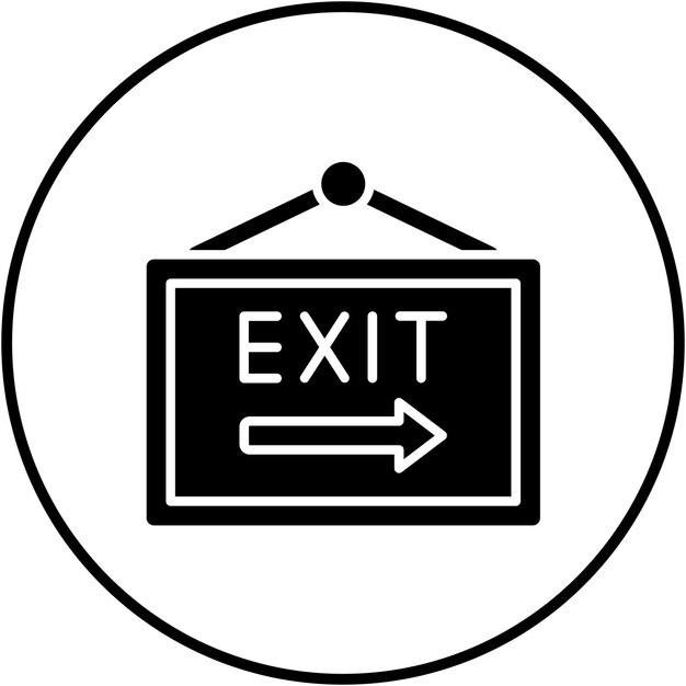 Vetor Ícone de vetor de saída pode ser usado para o conjunto de ícones de imigração