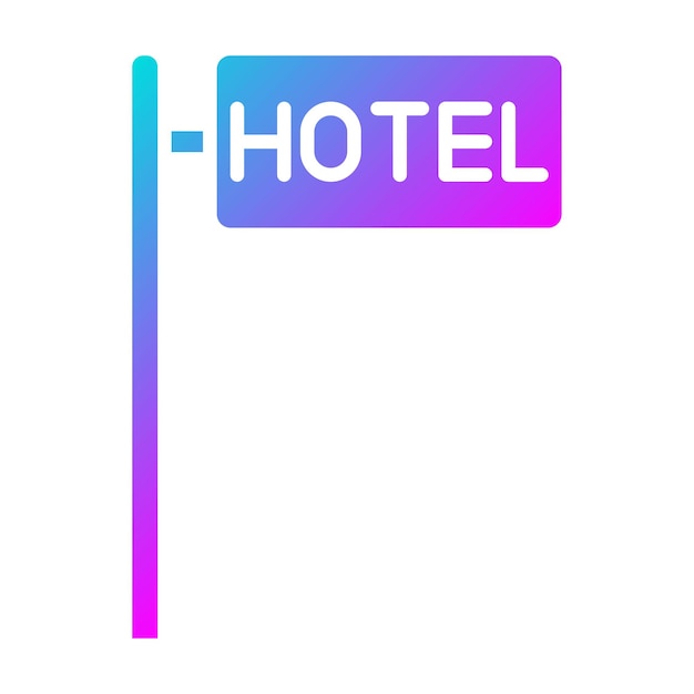 Vetor Ícone de vetor de sinalização do hotel pode ser usado para o conjunto de ícones de gerenciamento do hotel