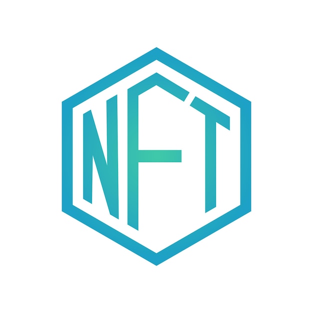 Ícone de vetor de token não fungível do símbolo nft