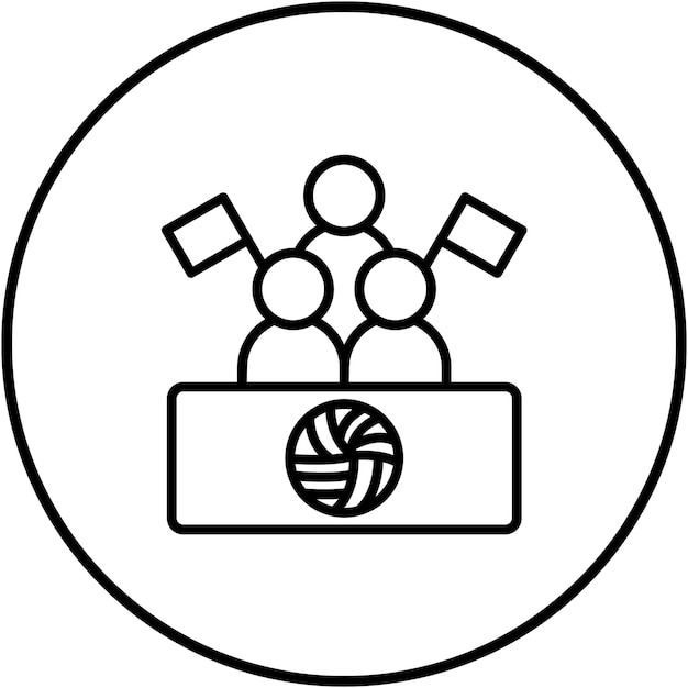 Vetor Ícone de vetor de torcedor pode ser usado para o conjunto de ícones de vôlei