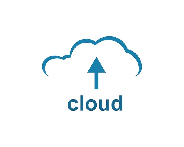 Ícone de vetor do logotipo da nuvem