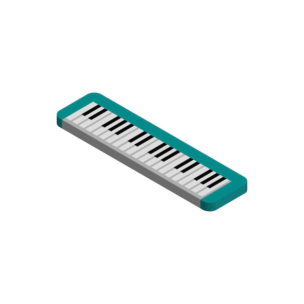 ícone de vetor isométrico de teclado midi