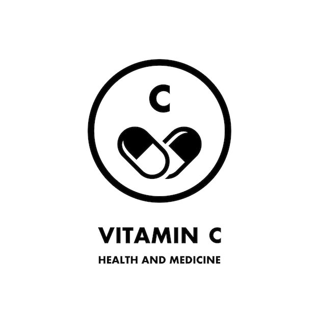 Ícone de vitamina c vetor de cápsula de pílula ícone de vetor de vitamina c ícone de vector para saúde ícone de vitaminas