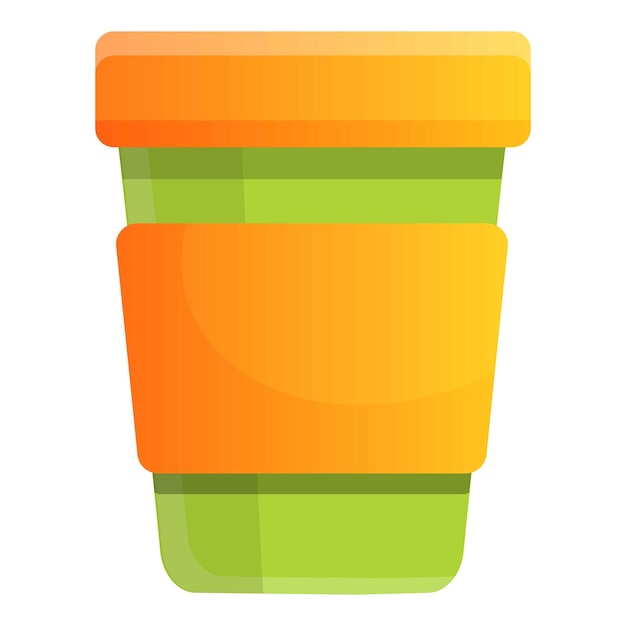 Ícone de xícara verde ecológica ícone vetorial de xícara ecológica ecológica para design web isolado em fundo branco
