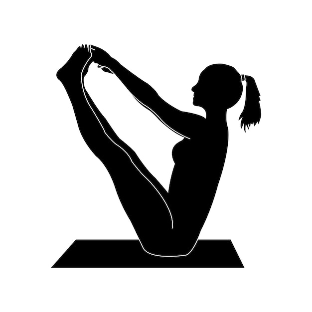 Ícone de yoga ou logotipo isolado sinal símbolo vetor ilustração preto estilo vetor ícone coleção