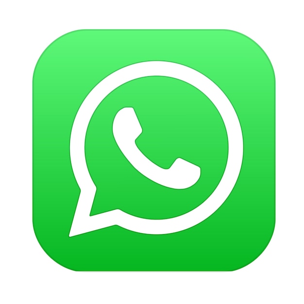 Ícone do aplicativo whatsapp mensageiro popular logotipo da mídia social ilustração em vetor