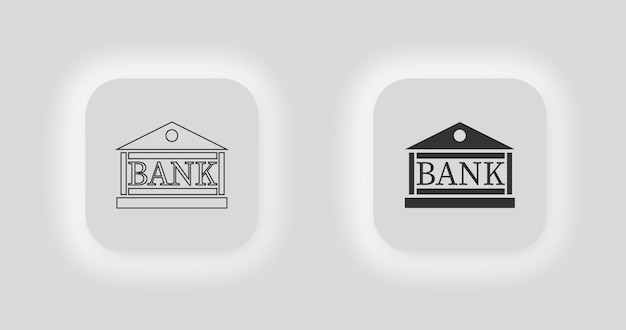 Ícone do banco finanças edifício ilustração símbolo centro de negócios vetor