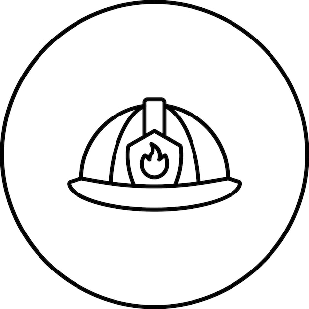 Ícone do capacete de bombeiro