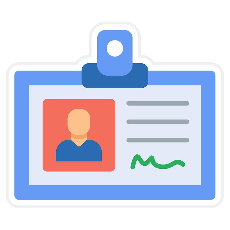 Vetor ícone do cartão de identificação