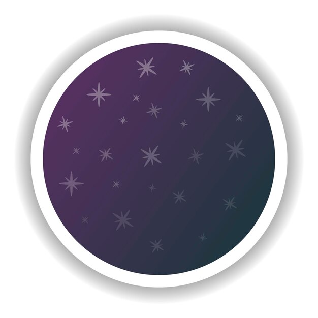 Vetor Ícone do céu noturno com estrelas. gradiente de espaço. ilustração vetorial
