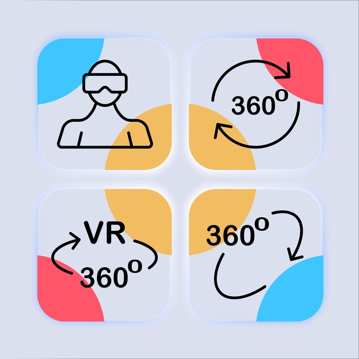 Vetor ícone do conjunto de realidade virtual holograma realidade aumentada ai metaverso inteligência artificial capacete vr criptomoeda ciberespaço conceito de redes neurais neomorfismo ícone de linha vetorial
