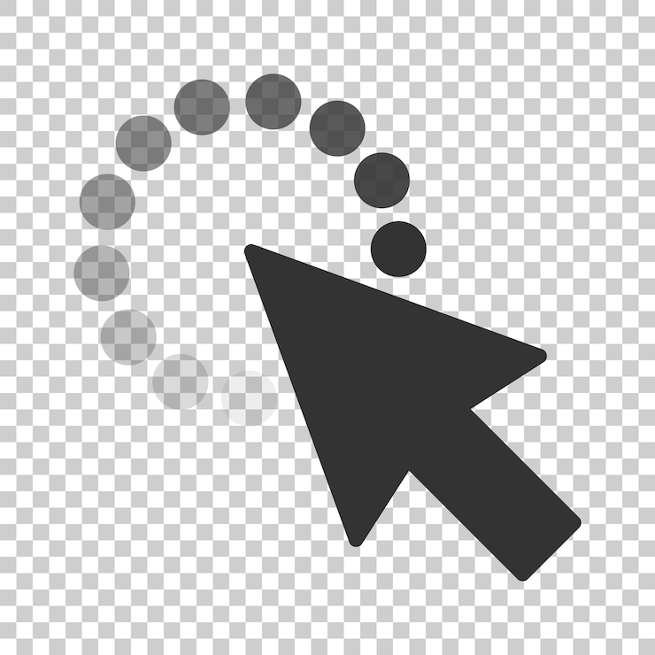 Vetor ícone do cursor do mouse do computador em estilo plano ilustração vetorial do cursor da flecha em fundo isolado conceito de negócio do objetivo do mouse