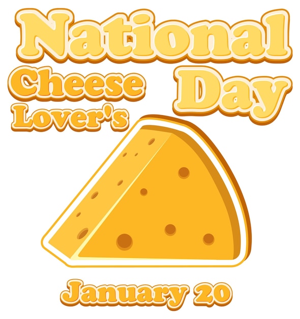Vetor Ícone do dia nacional dos amantes de queijo