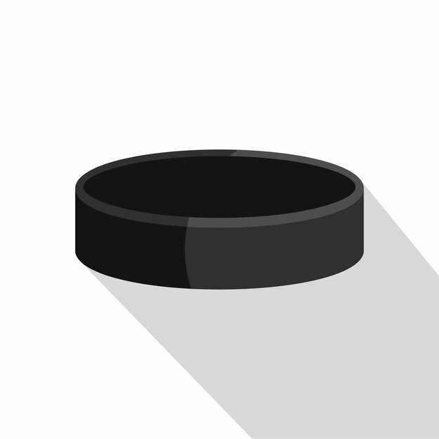 Vetor Ícone do disco de hóquei no gelo. ilustração plana do ícone vetor do disco de hóquei no gelo para web isolado em fundo branco