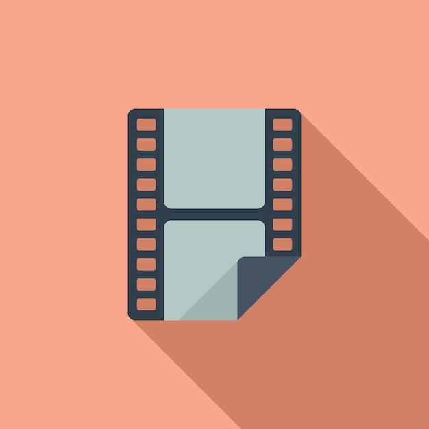 Ícone do editor de filme vetor plano Montagem de vídeo Editar câmera