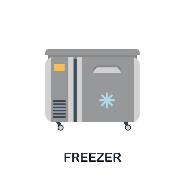 Ícone do freezer elemento simples da coleção de utensílios de cozinha ícone criativo do freezer para modelos de web design infográficos e muito mais