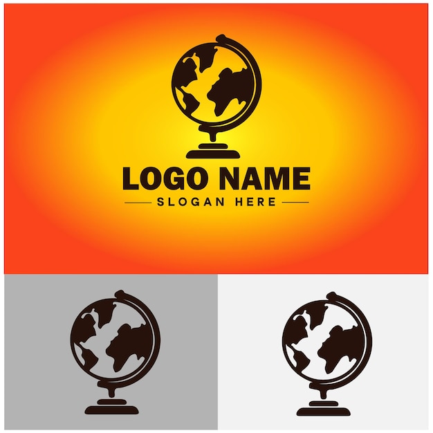 Vetor Ícone do globo logotipo planeta terra gráficos de arte vetoriais para marca de negócios ícone modelo de logotipo do globo