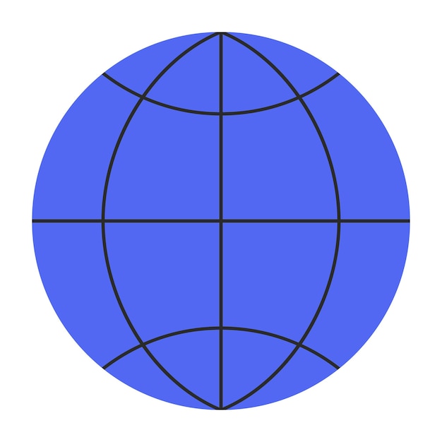 Ícone do globo. símbolo do globo. estilo plano. ilustração vetorial