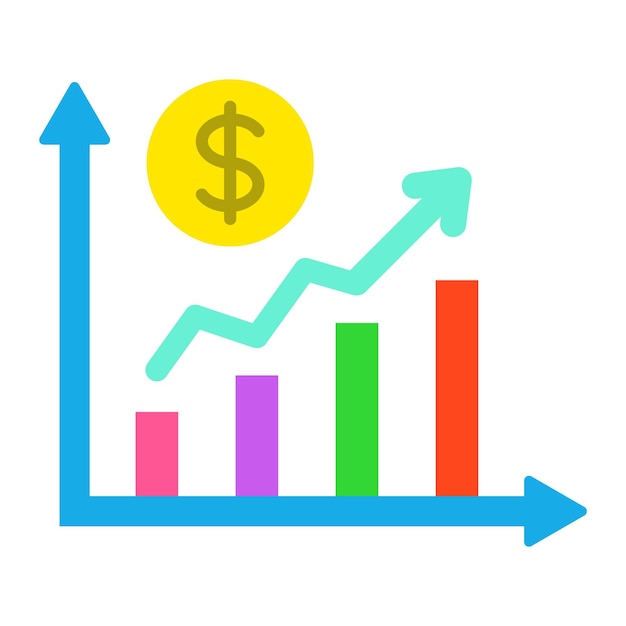 Vetor Ícone do gráfico de lucros