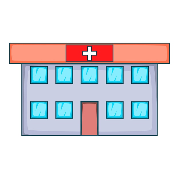 Ícone do hospital ilustração de desenho animado do ícone vetorial do hospital para a web